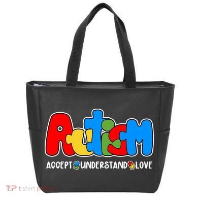 Autism Accept Understand Love Awareness Tote Bag
