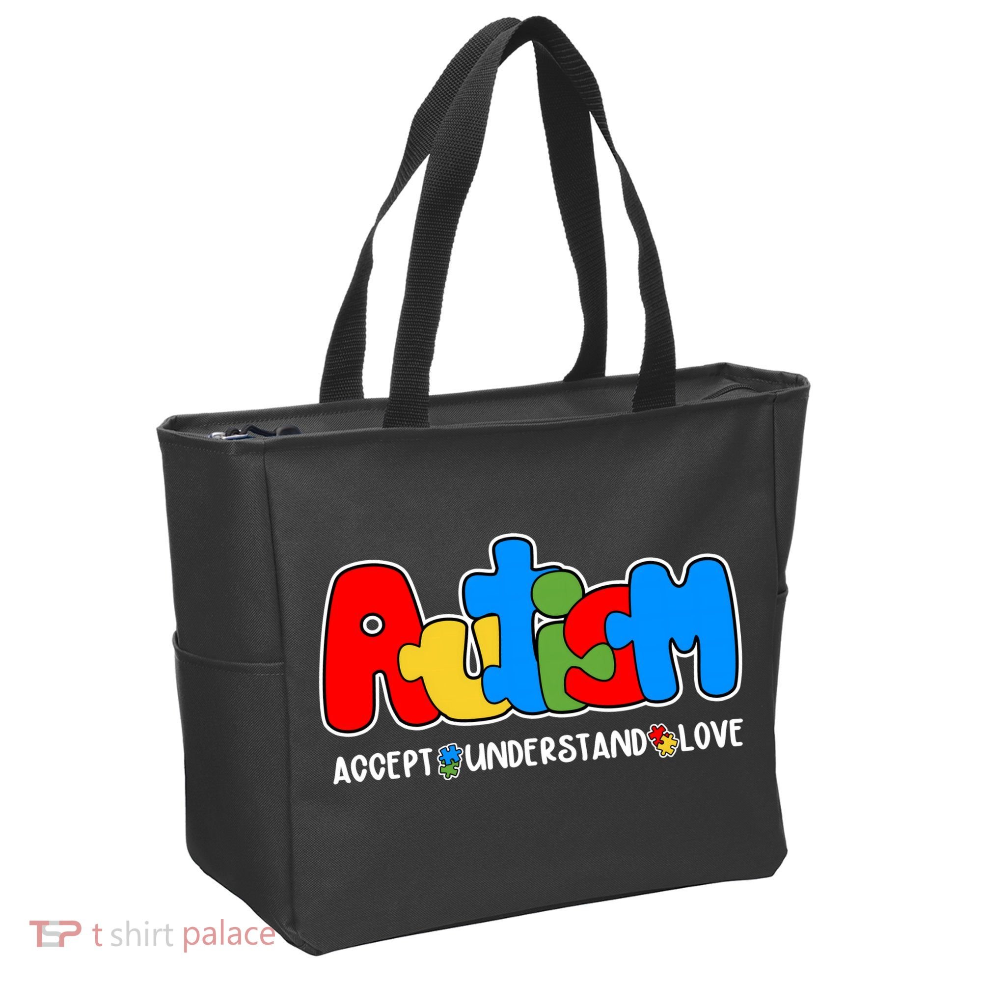 Autism Accept Understand Love Awareness Tote Bag