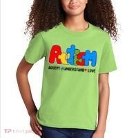 Autism Accept Understand Love Awareness Kids T-Shirt thumb 2