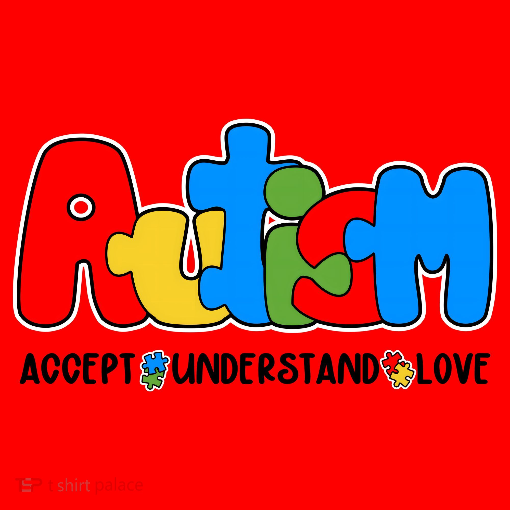 Autism Accept Understand Love Awareness Santa Hat