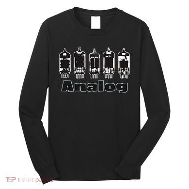 Aesthetic Analog Vacuum Tubes Audio Design Long Sleeve Shirt