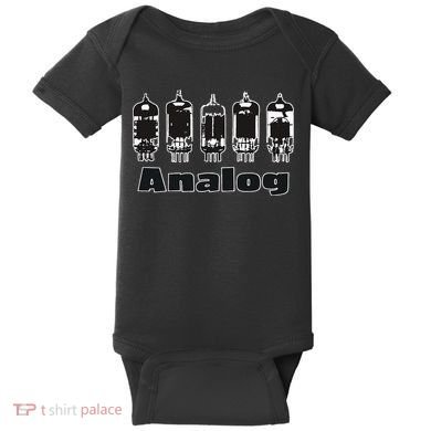 Aesthetic Analog Vacuum Tubes Audio Design Baby Bodysuit