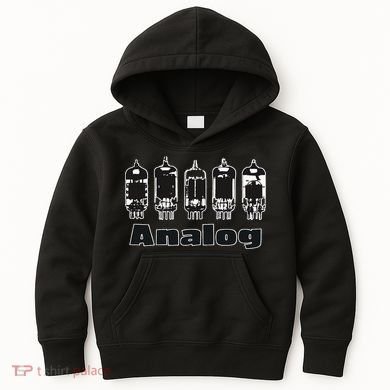 Aesthetic Analog Vacuum Tubes Audio Design Kids Hoodie