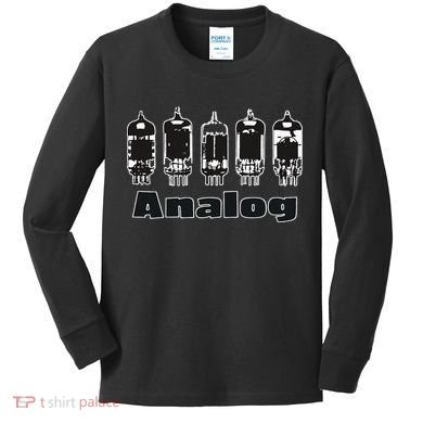 Aesthetic Analog Vacuum Tubes Audio Design Kids Long Sleeve Shirt