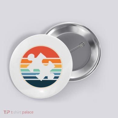 Autism Awareness Vintage Puzzle Button