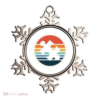 Autism Awareness Vintage Puzzle Ornament