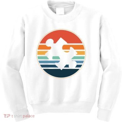 Autism Awareness Vintage Puzzle Kids Sweatshirt