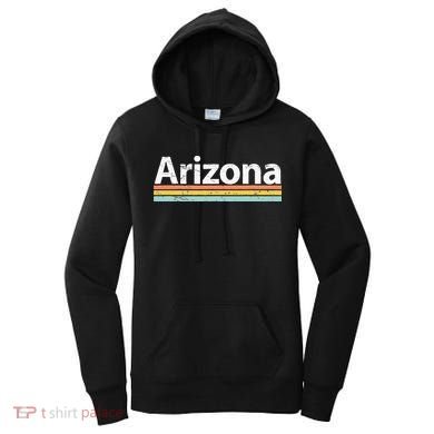 Arizona AZ Vintage Worn Design Retro Stripes Classic Women's Hoodie