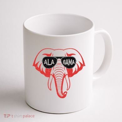 Alabama Al Vintage Red Elephant Coffee Mug back