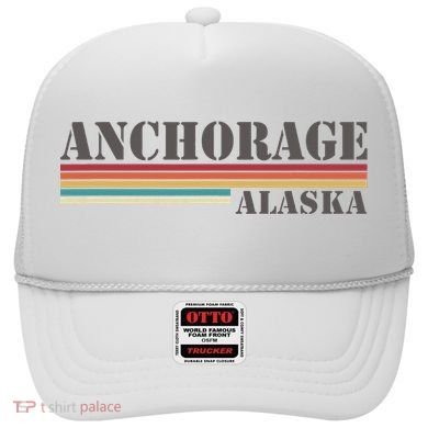 Anchorage Alaska Vintage Retro Stripes Classic Hat