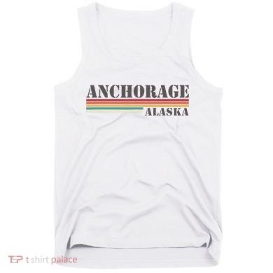 Anchorage Alaska Vintage Retro Stripes Classic Tank Top