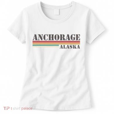 Anchorage Alaska Vintage Retro Stripes Classic Women's T-Shirt