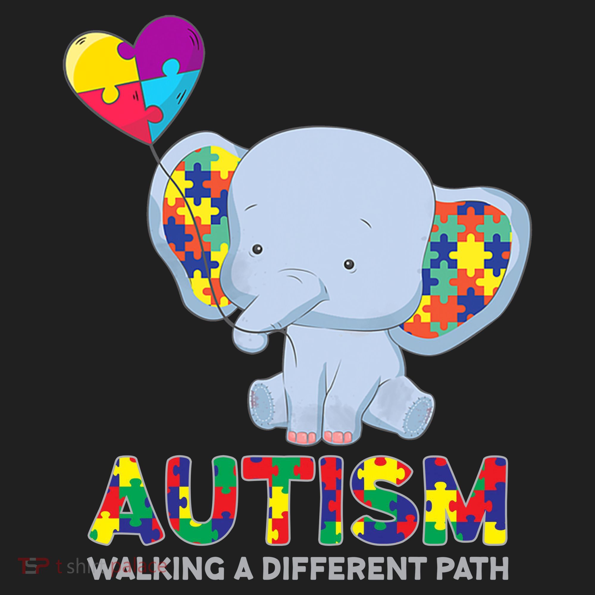 Autism Awareness Walking A Different Path Elephant Women's Sweatshirt