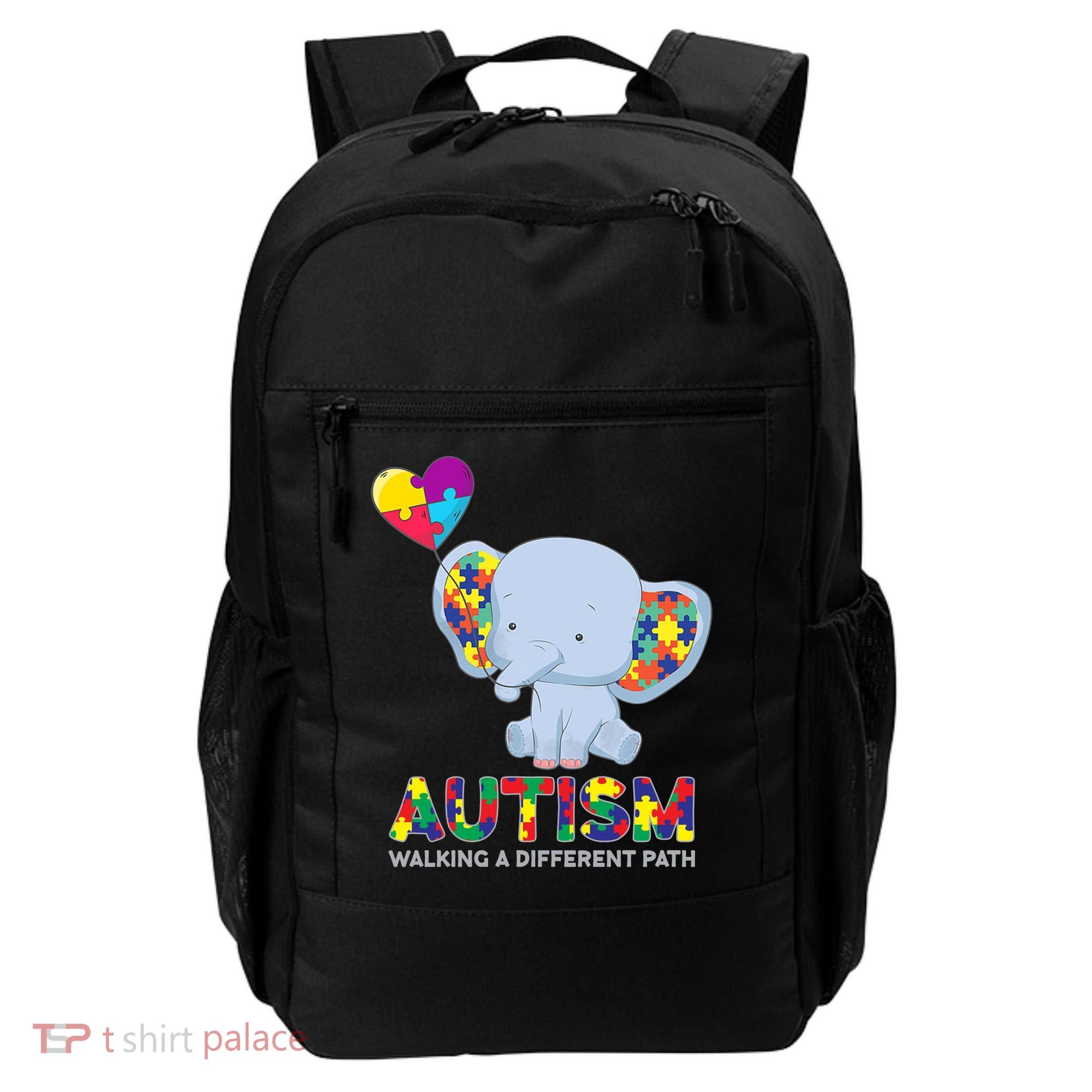 Autism Awareness Walking A Different Path Elephant Backpack