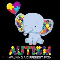 Autism Awareness Walking A Different Path Elephant Toddler Hoodie thumb 2