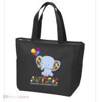 Autism Awareness Walking A Different Path Elephant Tote Bag thumb 3