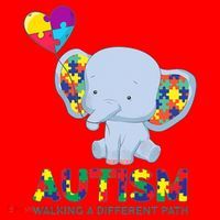 Autism Awareness Walking A Different Path Elephant Santa Hat thumb 1