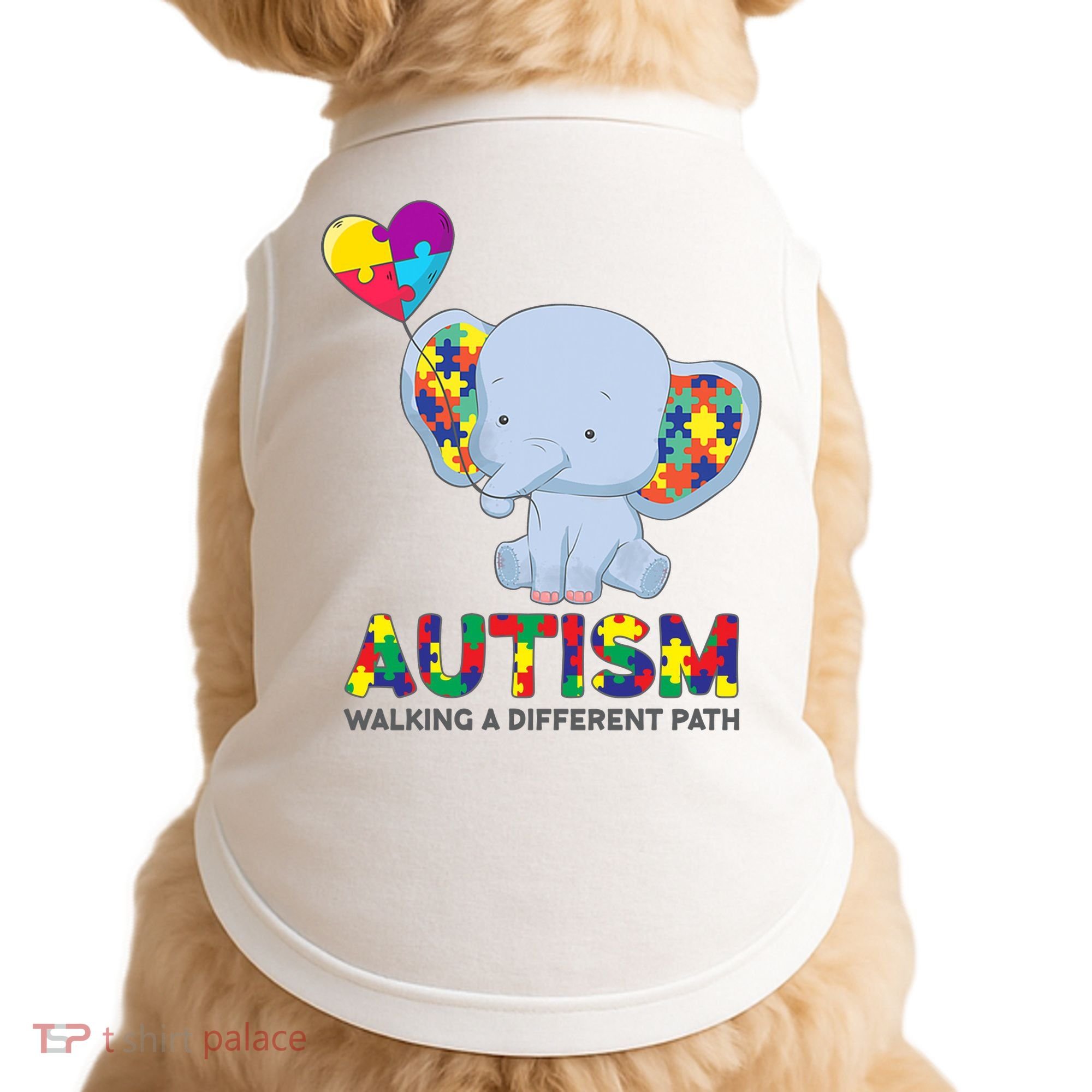 Autism Awareness Walking A Different Path Elephant Doggie Tank