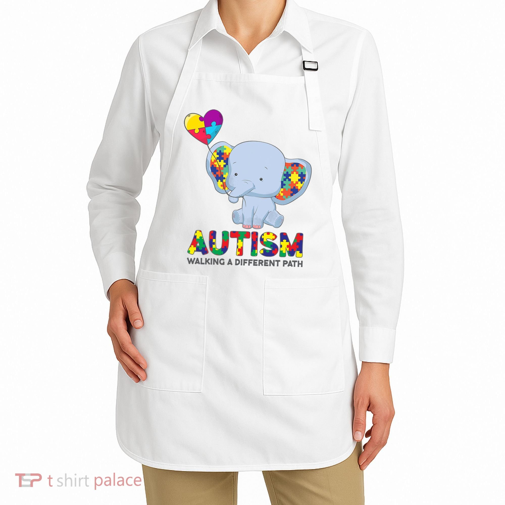Autism Awareness Walking A Different Path Elephant Apron