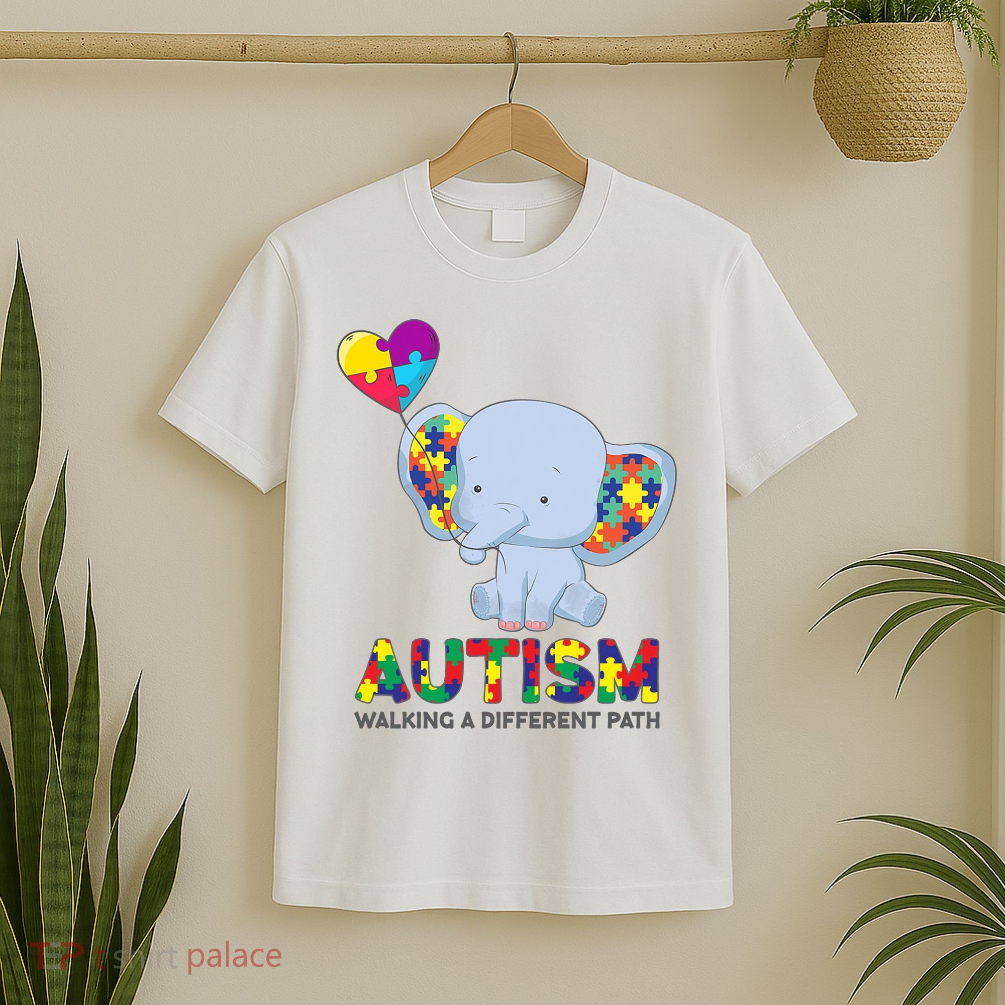 Autism Awareness Walking A Different Path Elephant T-Shirt
