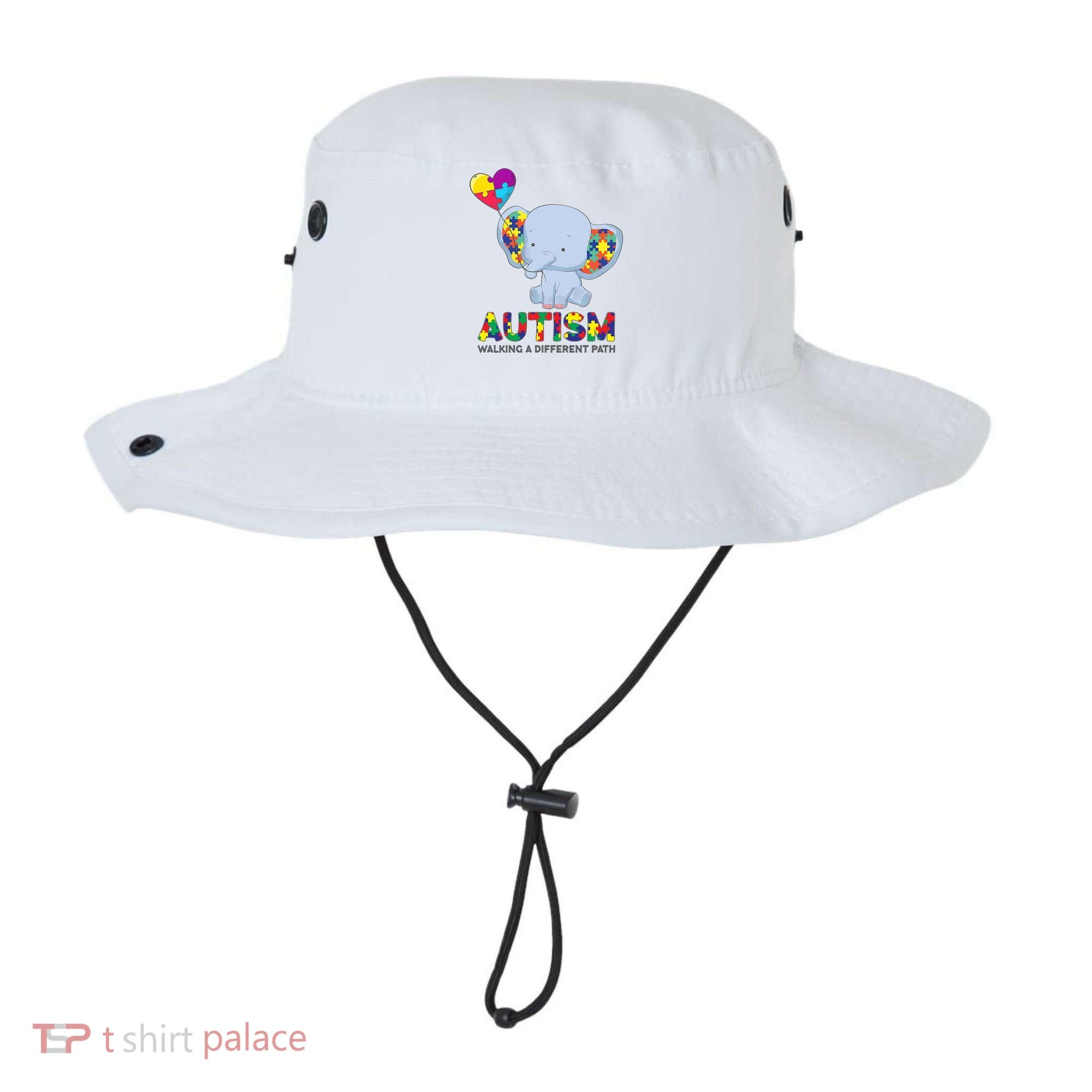 Autism Awareness Walking A Different Path Elephant Bucket Hat