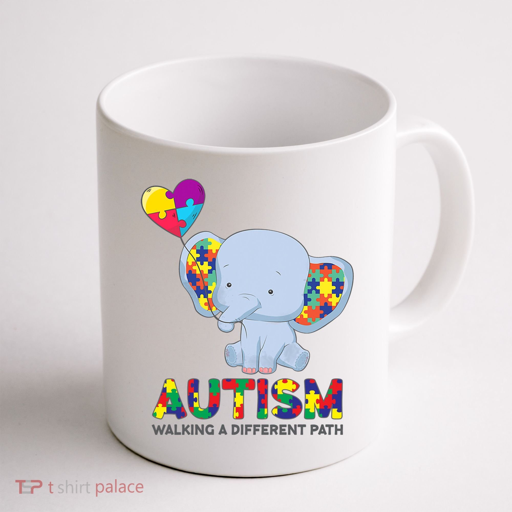 Autism Awareness Walking A Different Path Elephant Coffee Mug