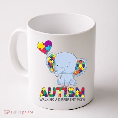 Autism Awareness Walking A Different Path Elephant Coffee Mug