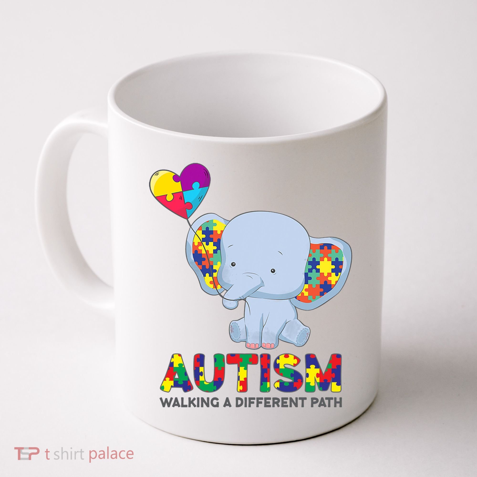 Autism Awareness Walking A Different Path Elephant Coffee Mug