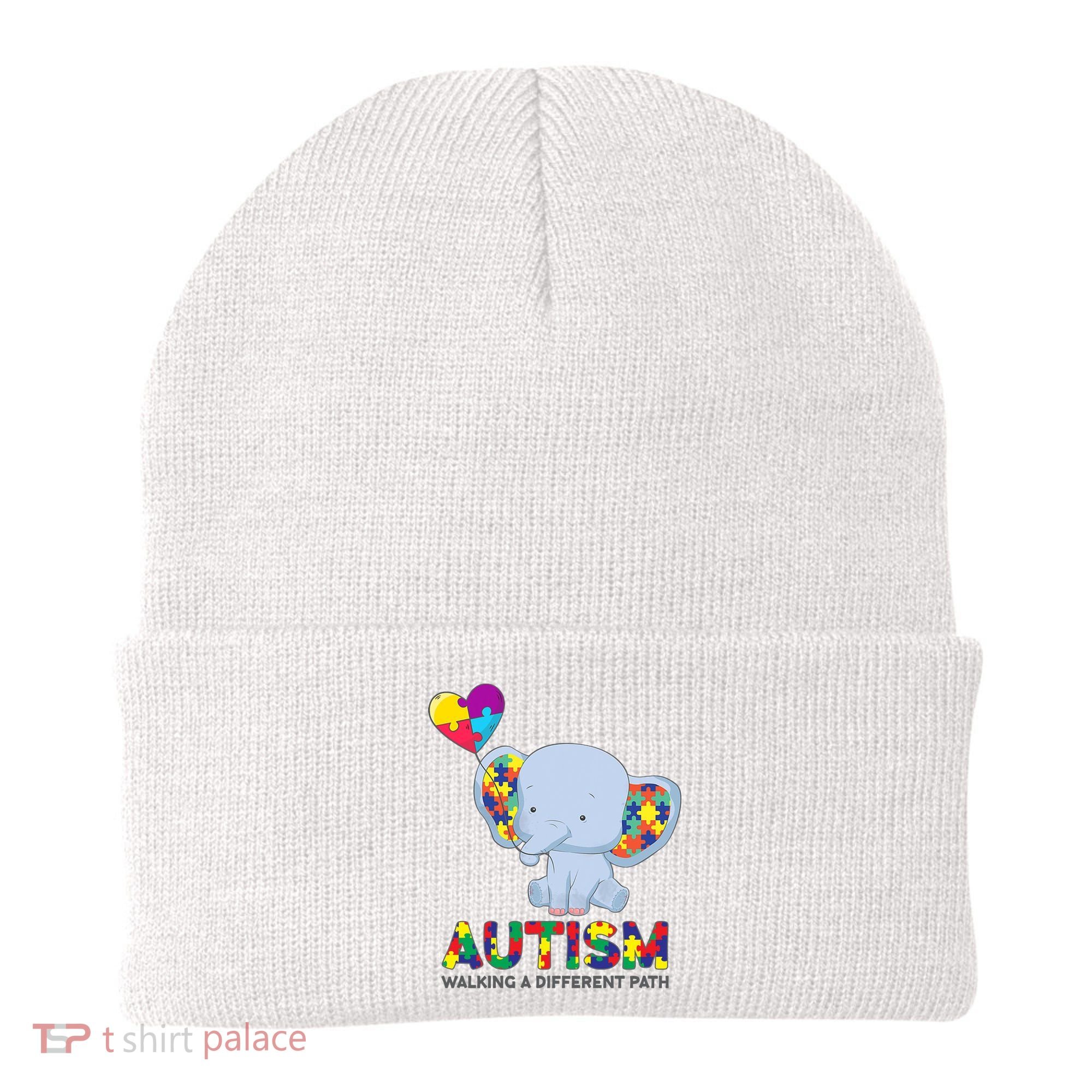 Autism Awareness Walking A Different Path Elephant Beanie