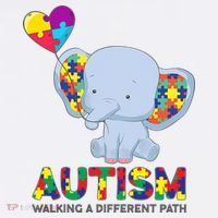 Autism Awareness Walking A Different Path Elephant Women's Hoodie thumb 2