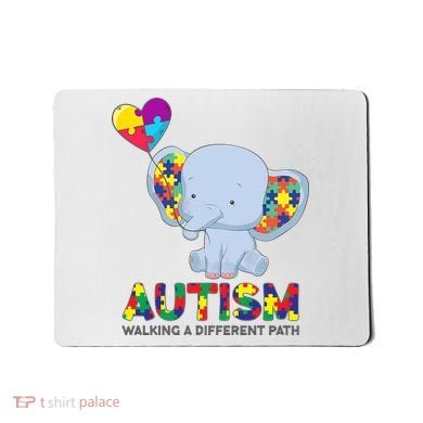 Autism Awareness Walking A Different Path Elephant Mousepad