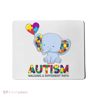 Autism Awareness Walking A Different Path Elephant Mousepad