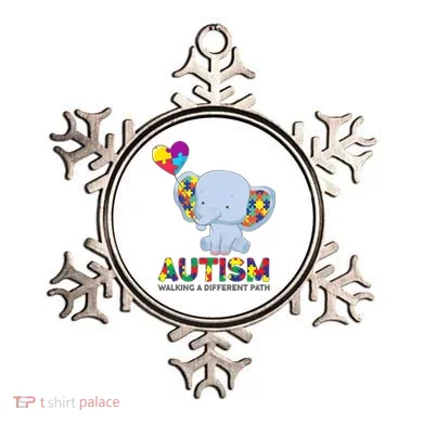 Autism Awareness Walking A Different Path Elephant Ornament