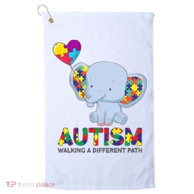 Autism Awareness Walking A Different Path Elephant Golf Towel