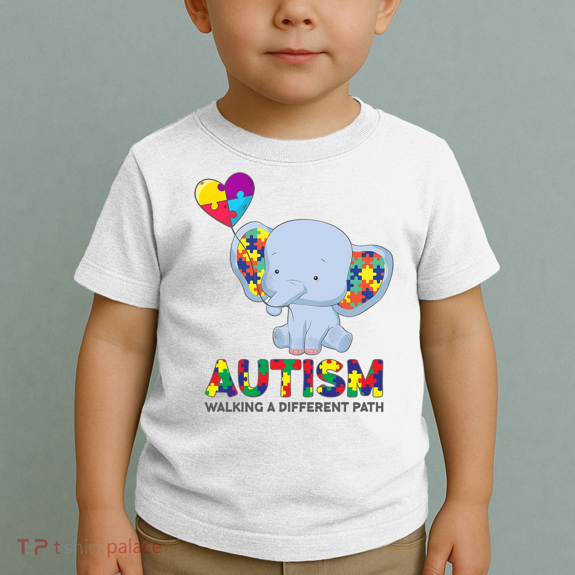 Autism Awareness Walking A Different Path Elephant Toddler T-Shirt