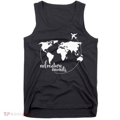 Adventure Awaits World Map For Travel Vacations Tank Top