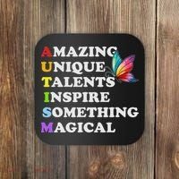 Autism Awareness Women Autism Coaster thumb 0