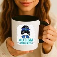 Autism Awareness Women Be Kind Autism Coffee Mug thumb 3
