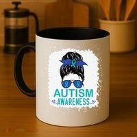 Autism Awareness Women Be Kind Autism Coffee Mug thumb 4