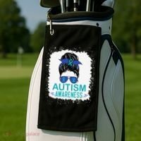 Autism Awareness Women Be Kind Autism Golf Towel thumb 2