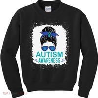 Autism Awareness Women Be Kind Autism Kids Sweatshirt thumb 0