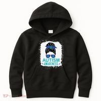 Autism Awareness Women Be Kind Autism Kids Hoodie thumb 0