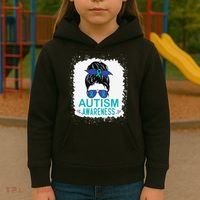 Autism Awareness Women Be Kind Autism Kids Hoodie thumb 3
