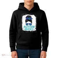 Autism Awareness Women Be Kind Autism Kids Hoodie thumb 4