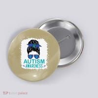 Autism Awareness Women Be Kind Autism Button thumb 0