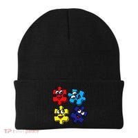 Autism Awareness With Smiling Puzzles Beanie thumb 0