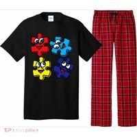 Autism Awareness With Smiling Puzzles Pajama Set thumb 0