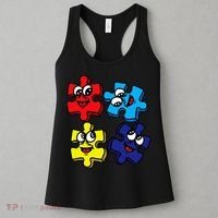 Autism Awareness With Smiling Puzzles Women's Tank Top thumb 3