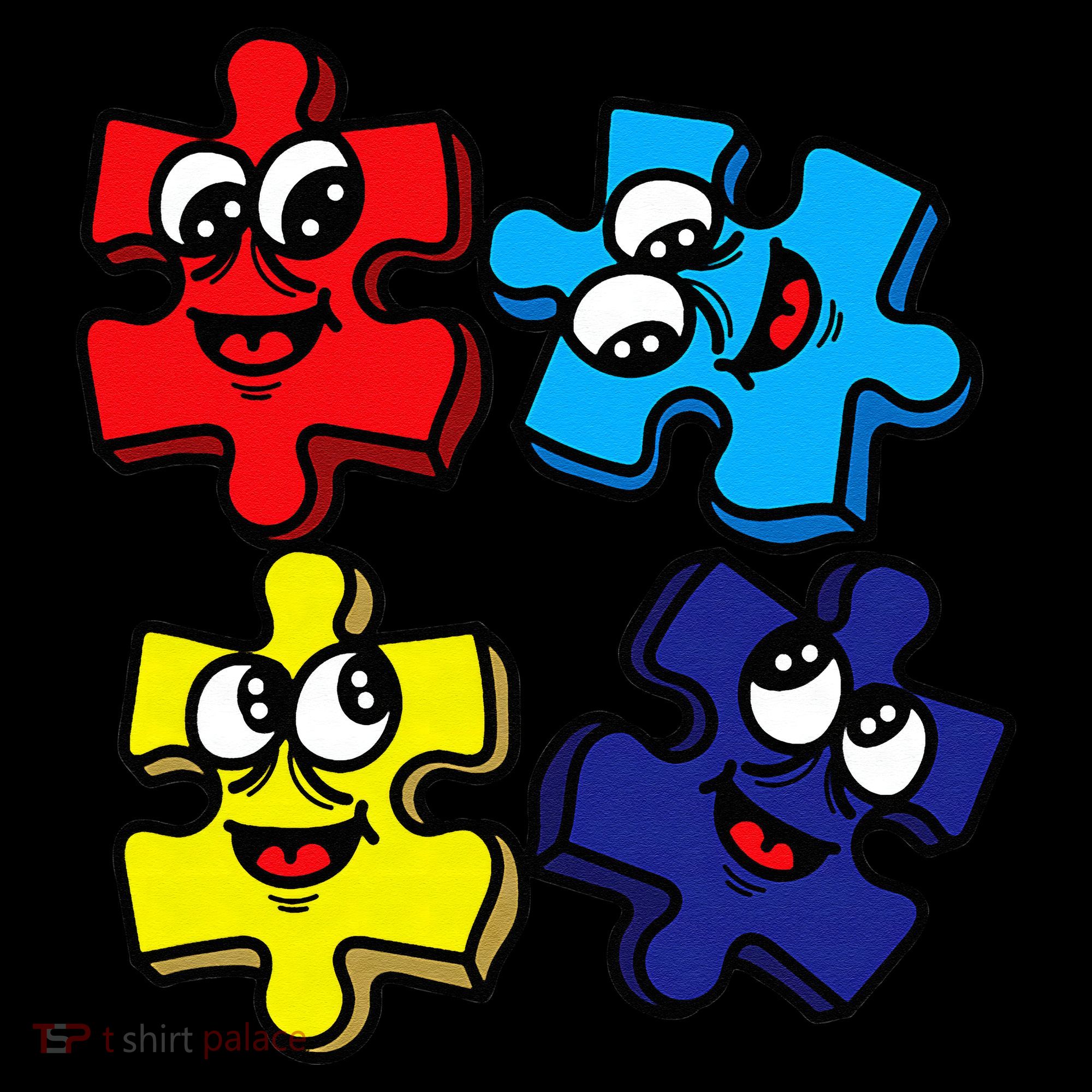 Autism Awareness With Smiling Puzzles Baby Bodysuit