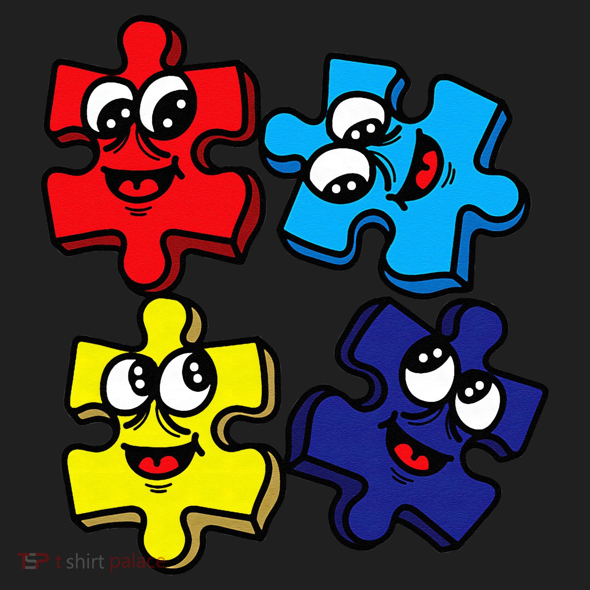 Autism Awareness With Smiling Puzzles Hat